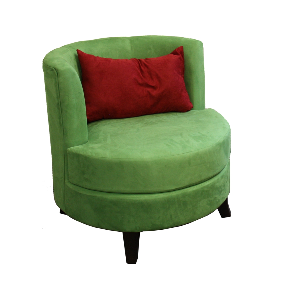 30.5"H Green Accent Chair W/ Pillow. Picture 1