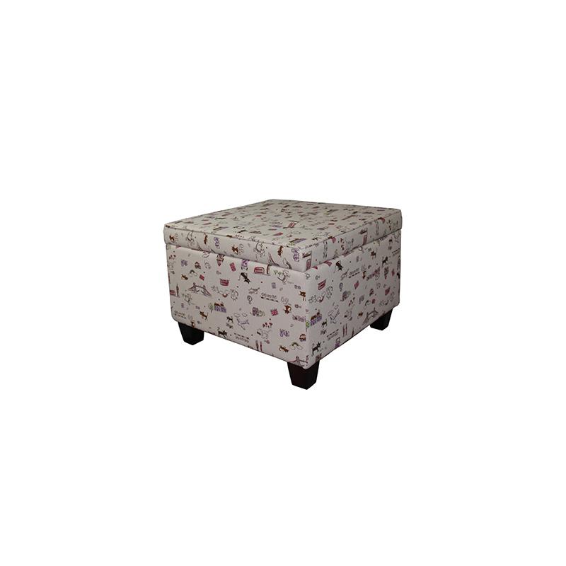 18.75"H Kid'S Print Seating Ottoman W/ Storage. Picture 1