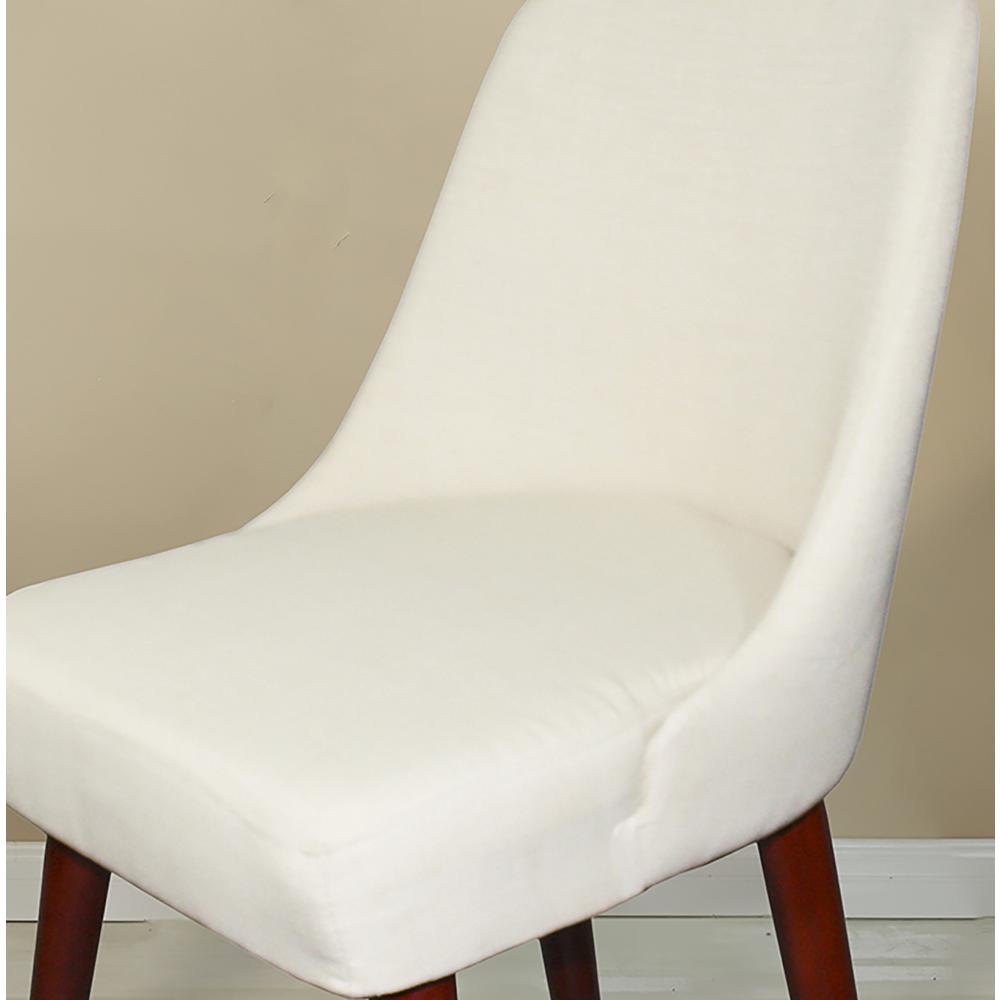33.5"H Cream Armless Accent Chair. Picture 1