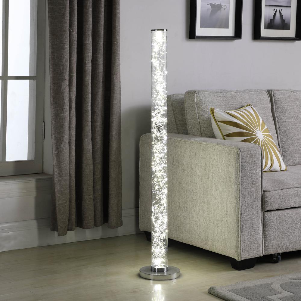 49" In 12V-360Pcs Exposed Rope Led Minari Clear Column Floor Lamp. Picture 3