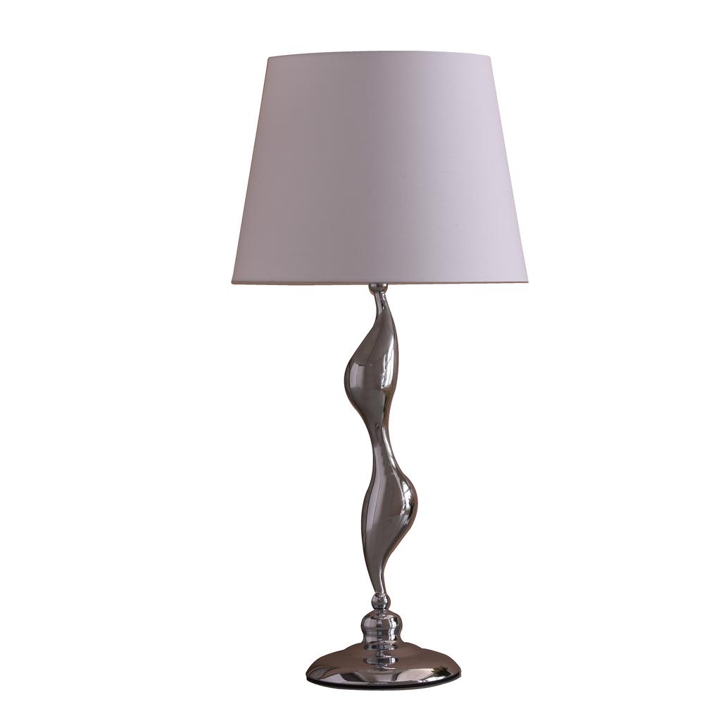24" In Erte Art Deco Silhouette Silver Table Lamp. Picture 1