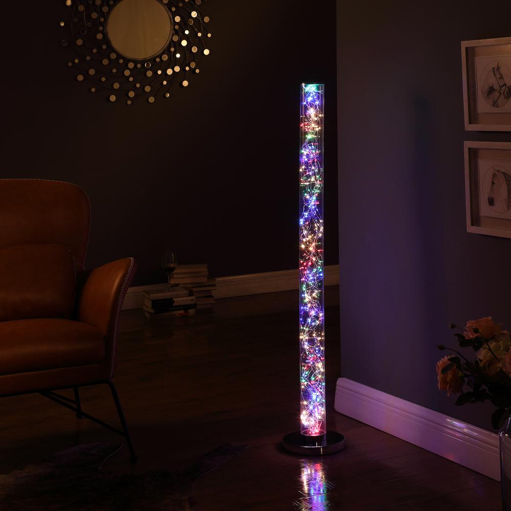Exposed Rope Led Namiri Column Floor Lamp W/ Wireless Remote Control. Picture 3