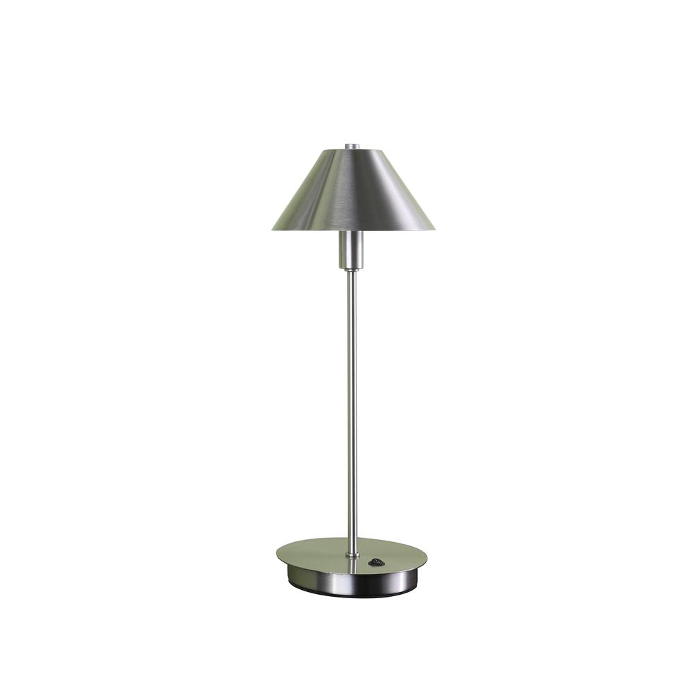 17.5" In Ryder Silver Nickel G-9 Led Table Lamp. Picture 1
