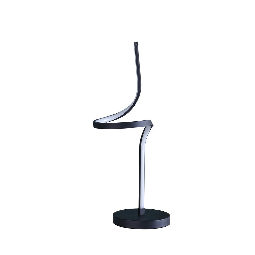 22" In Led Apollo Spiral Curved Tube Modern Table Lamp. Picture 1