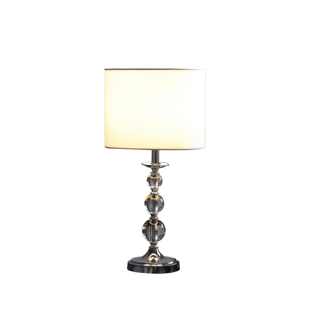 19.75" In Ascending Solid Crystal Orbs Chrome Table Lamp. Picture 2