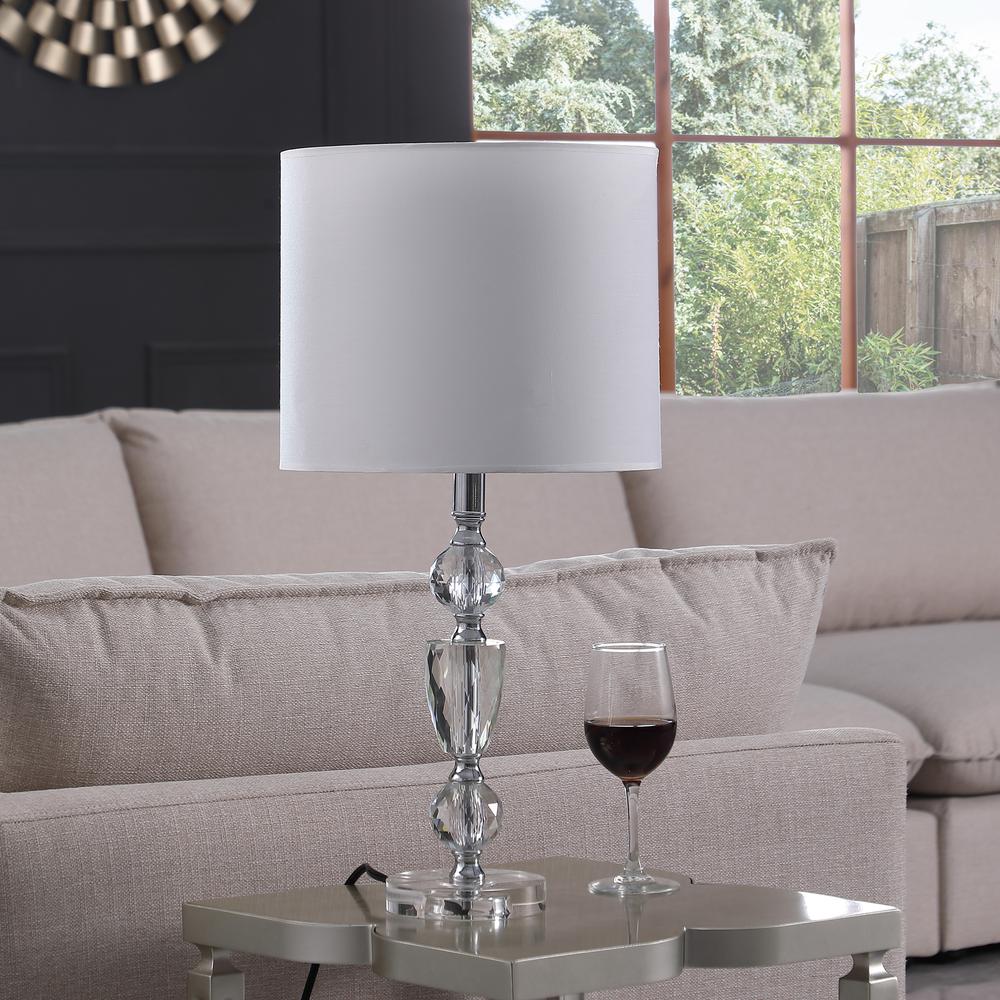 23.5" In Cale Cut-Crystal Modern Table Lamp. Picture 3