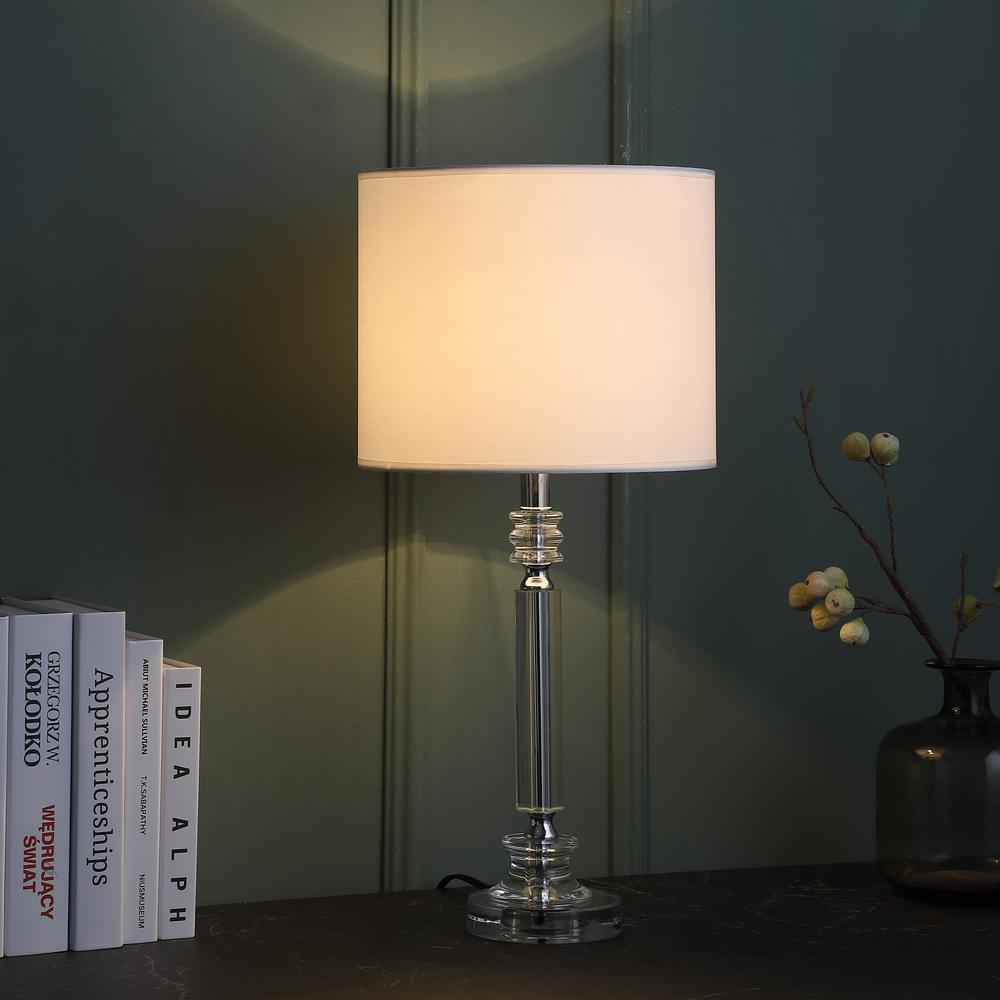 24.5" In Mitz Cut Crystal Column Modern Table Lamp. Picture 4