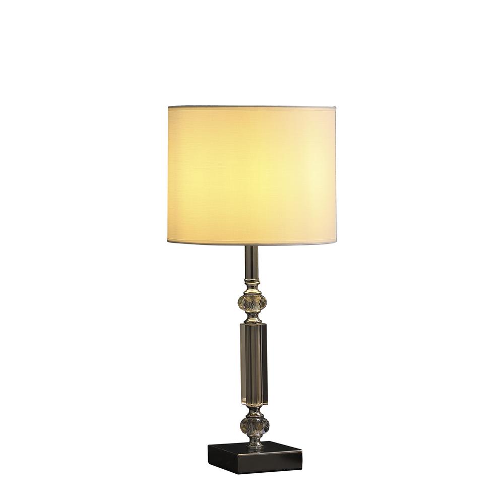 19.75" In Elon Cut Crystal Column Modern Table Lamp. Picture 2