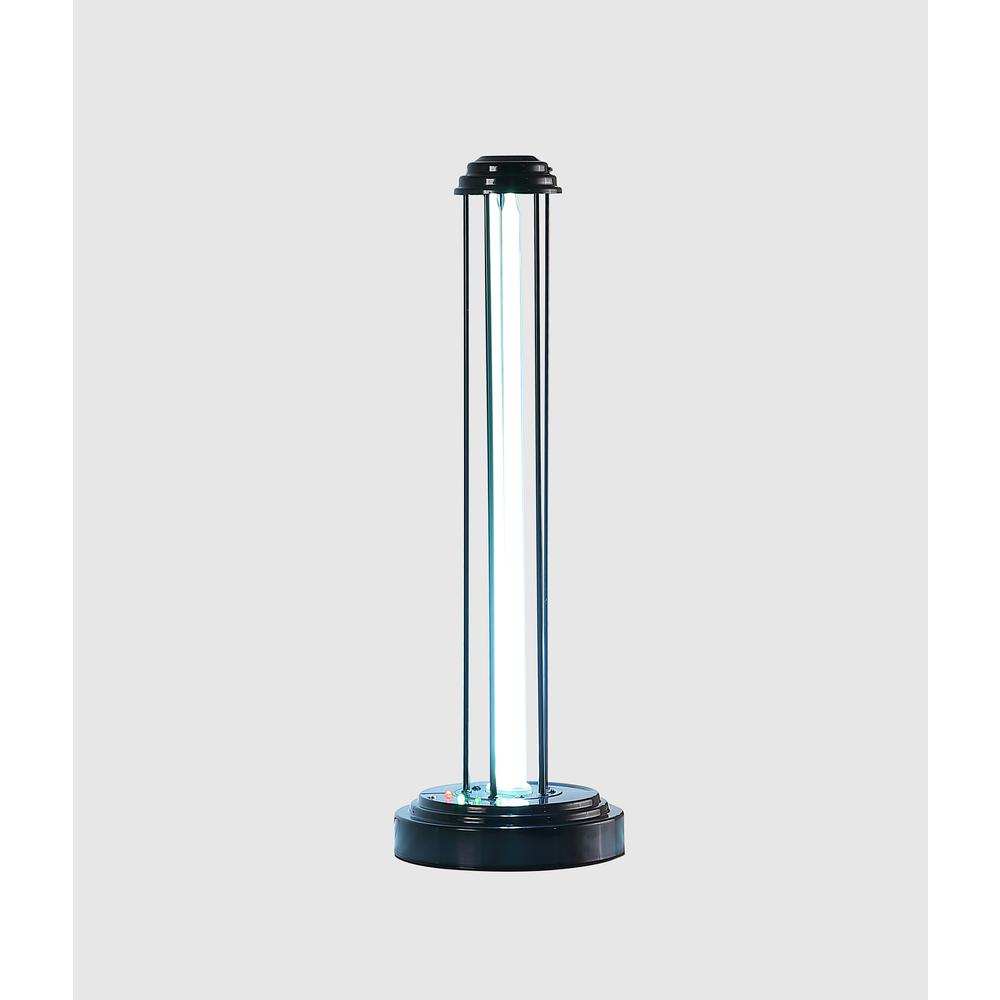 24" in UV STERILIZED BLACK METAL TABLE LAMP W/ REMOTE CONTROL. Picture 4