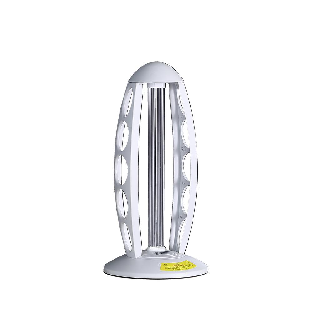 16.5" in UV STERILIZED WHITE TABLE LAMP W/ REMOTE CONTROL. Picture 1