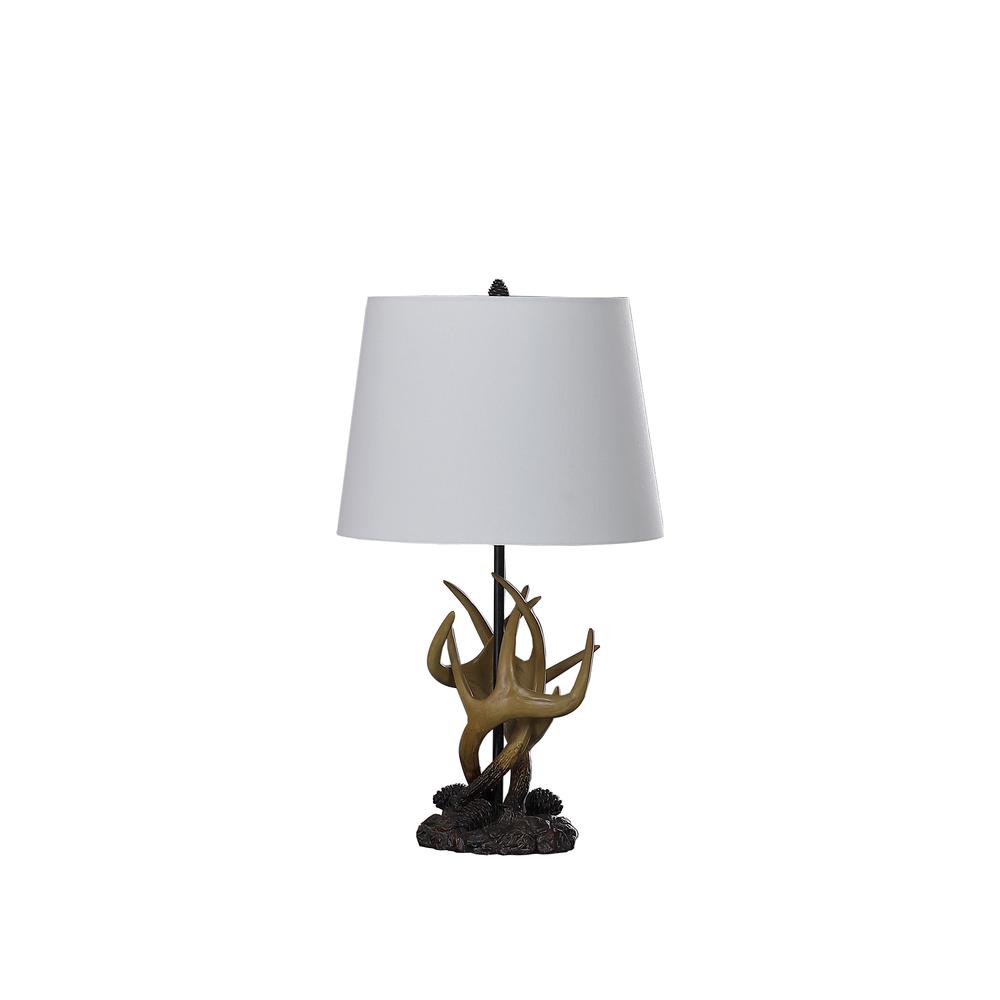 26" In Natural Royal Stag Deer Antler Modern Table Lamp. Picture 1