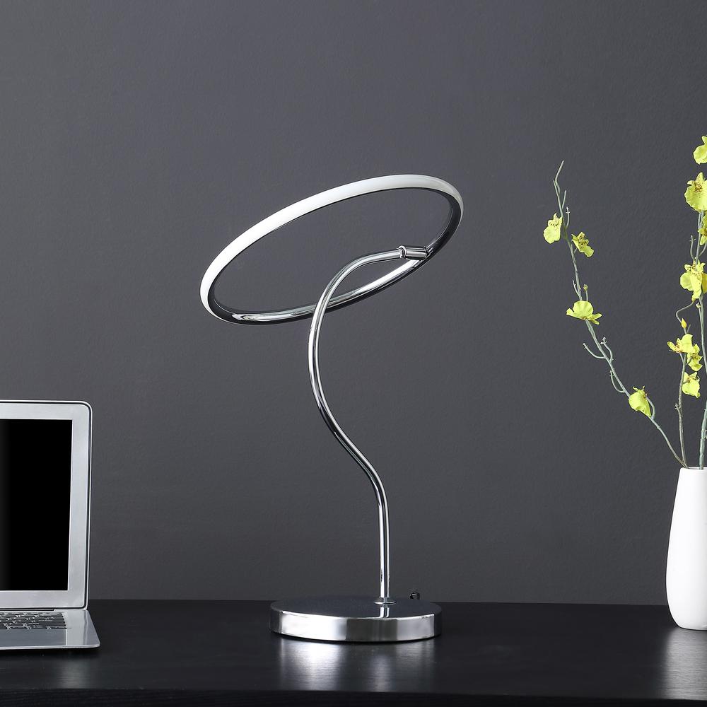 25.5" In Circular Halo Ring Led Modern Table Lamp. Picture 5