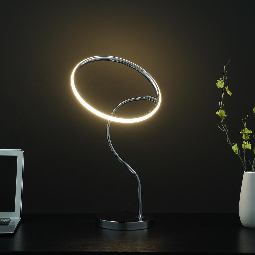 25.5" In Circular Halo Ring Led Modern Table Lamp. Picture 6