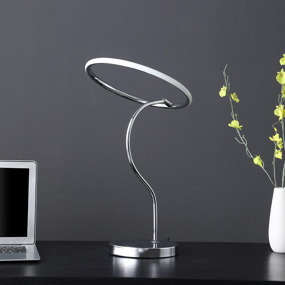 25.5" In Circular Halo Ring Led Modern Table Lamp. Picture 3