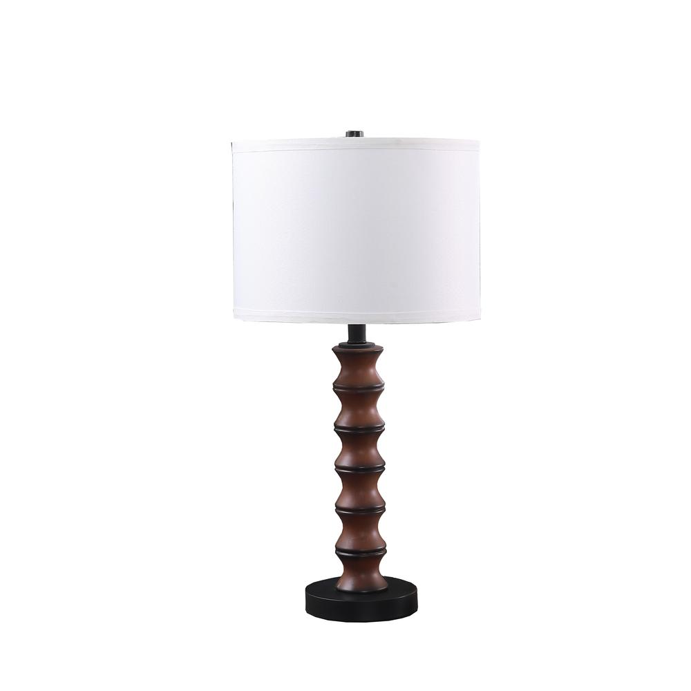 27.5" In Coastal Littoral Wood Insp Modern Table Lamp. Picture 1