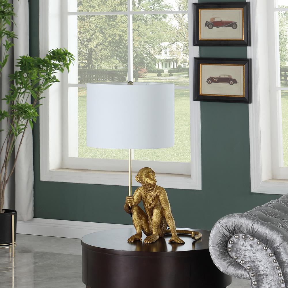25.50" In Golden Monkey Holding Polyresin Table Lamp. Picture 3