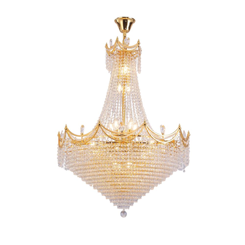 42" In Czar K9 Crystal 22-Led Bulbs Neo Classical Hardwired Chandelier Lamp. Picture 2