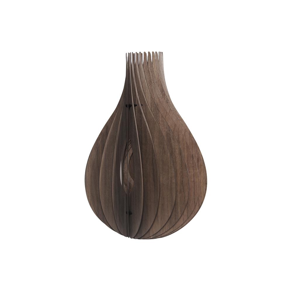 19.75" In Acorus Walnut Wood Ceiling Pendant/Table Lamp. Picture 1