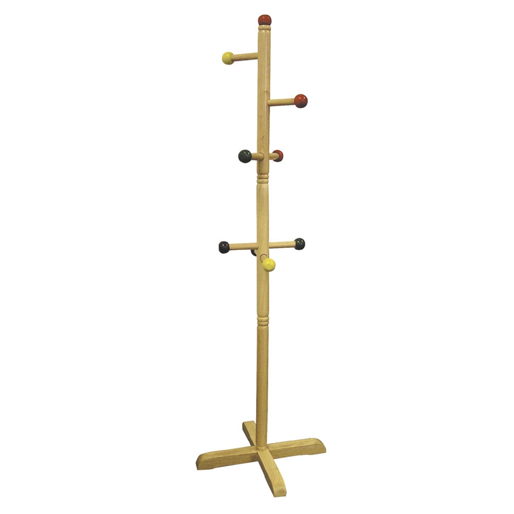 Kids’ Primary-Color 8-Peg Coat Rack. Picture 1
