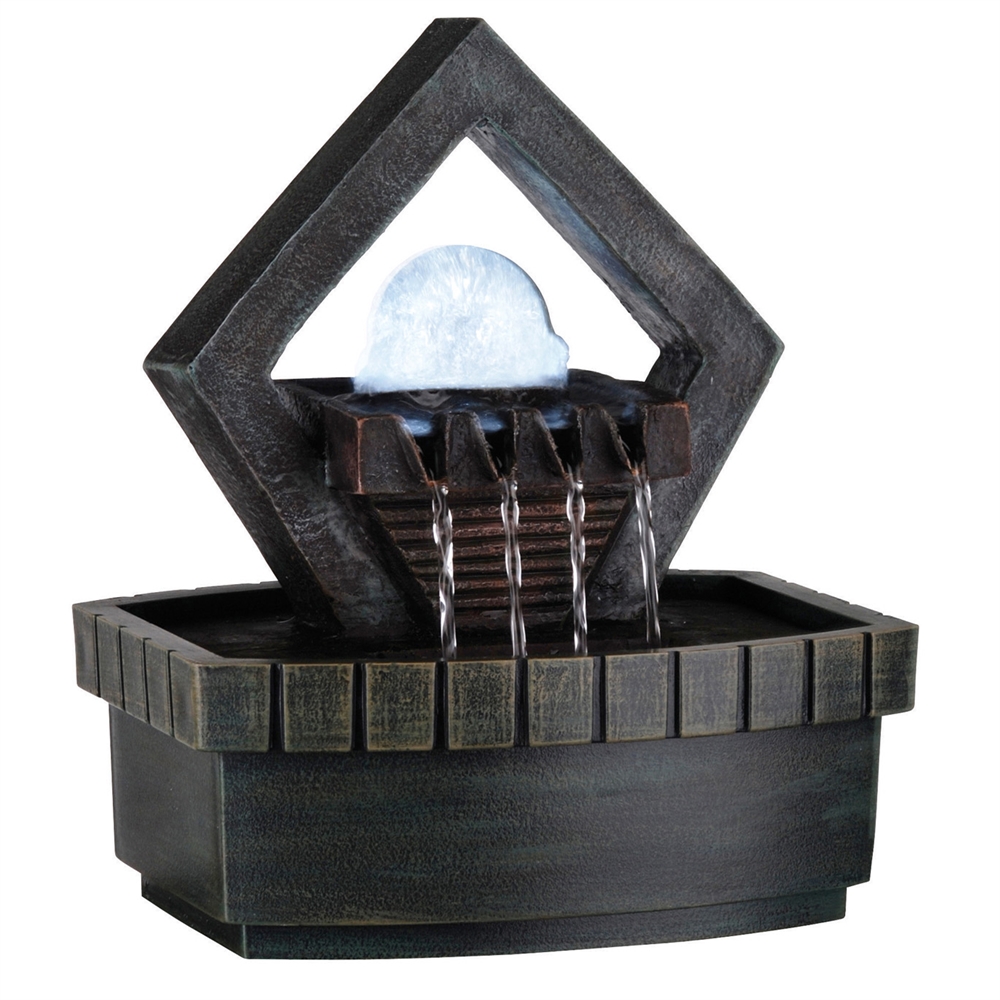 9.5" Meditation Fountain With Led Light. The main picture.