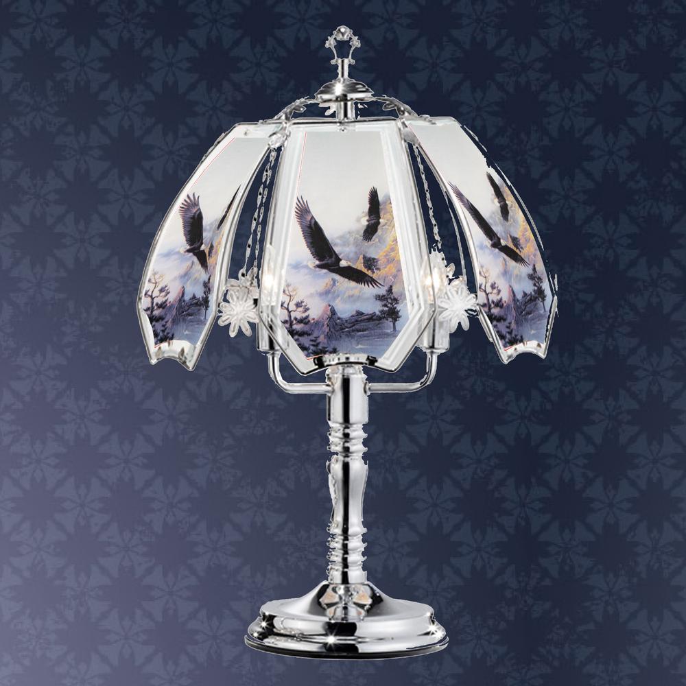 23.5 In Flying Eagle Silver Touch-On Lamp. Picture 2