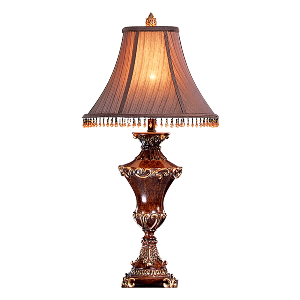 31"H Resemble Wood Table Lamp. Picture 1