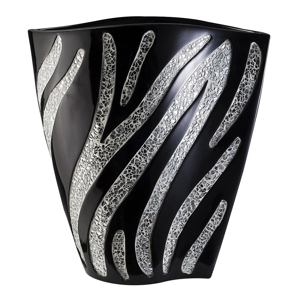 14"H Zebra Decorative Vase. Picture 1
