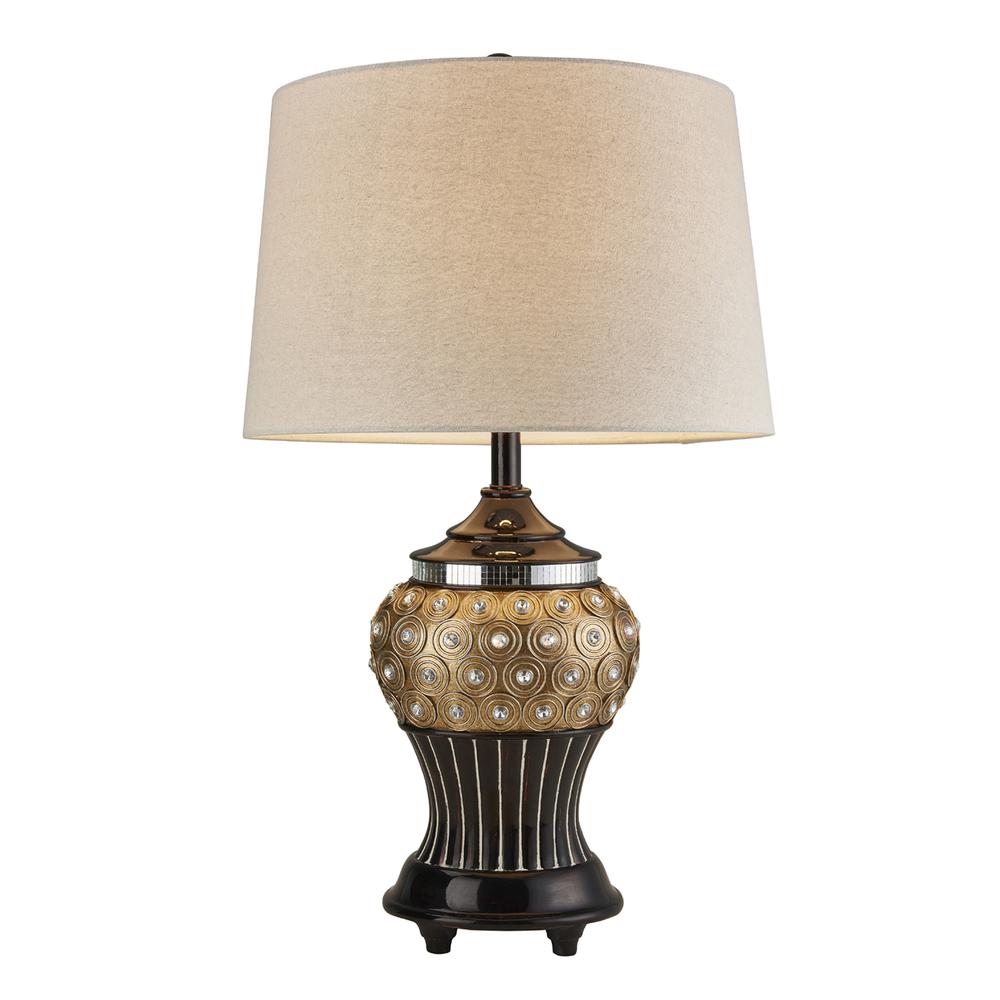 28.75" In Gold Max Bejewelled Resin Table Lamp. The main picture.