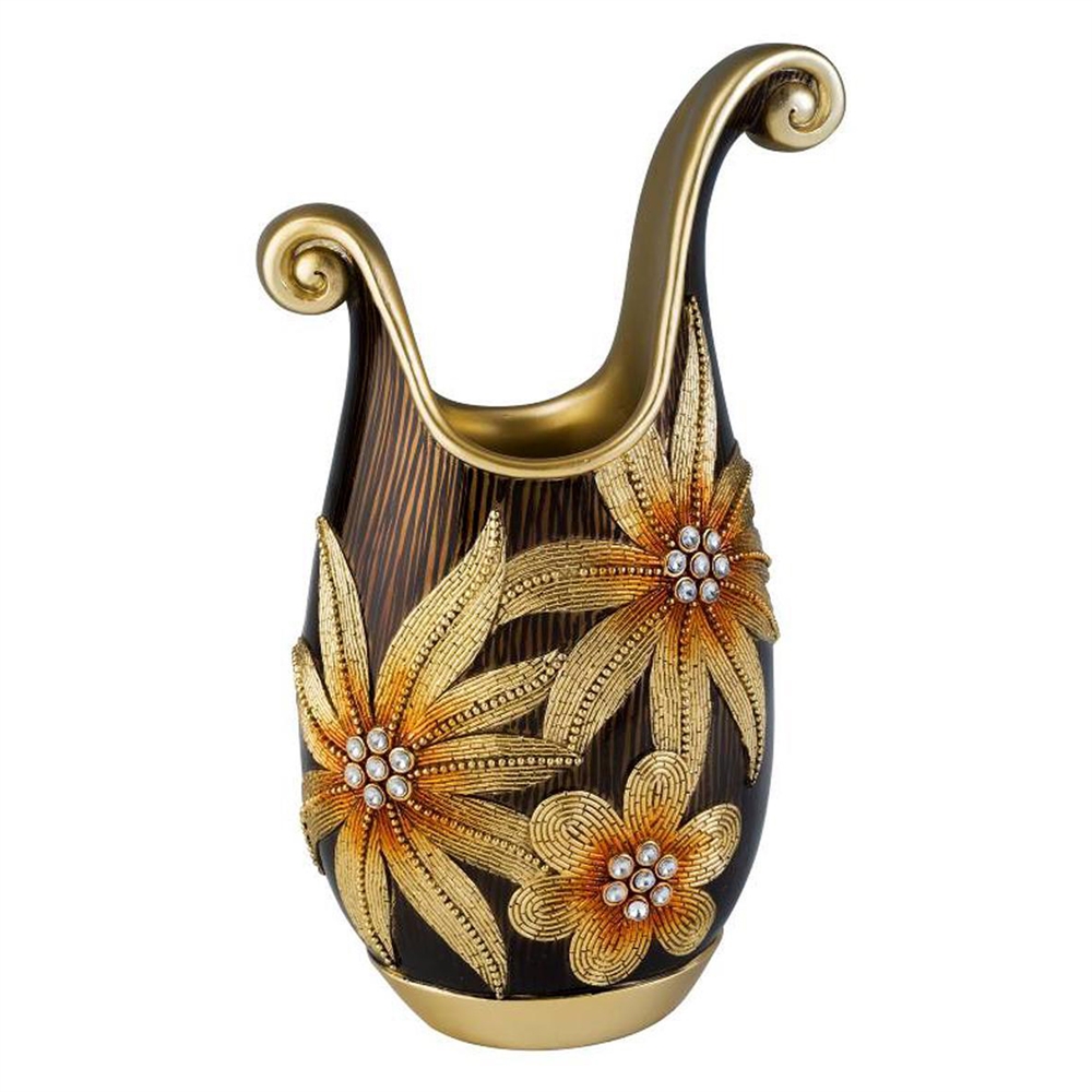 18''H Golden Demeter Decorative Vase. Picture 1