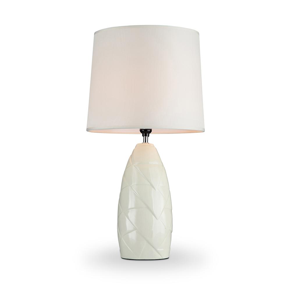 25 In Amala Ivory Ceramic Table Lamp. Picture 1