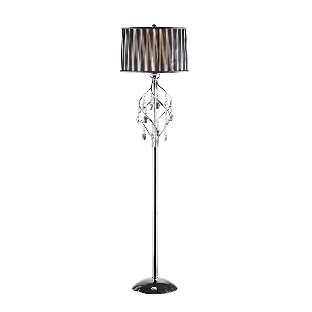 63"H Lady Crystal Floor Lamp. Picture 1