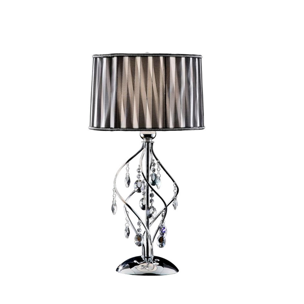31"H Lady Crystal Table Lamp. Picture 1