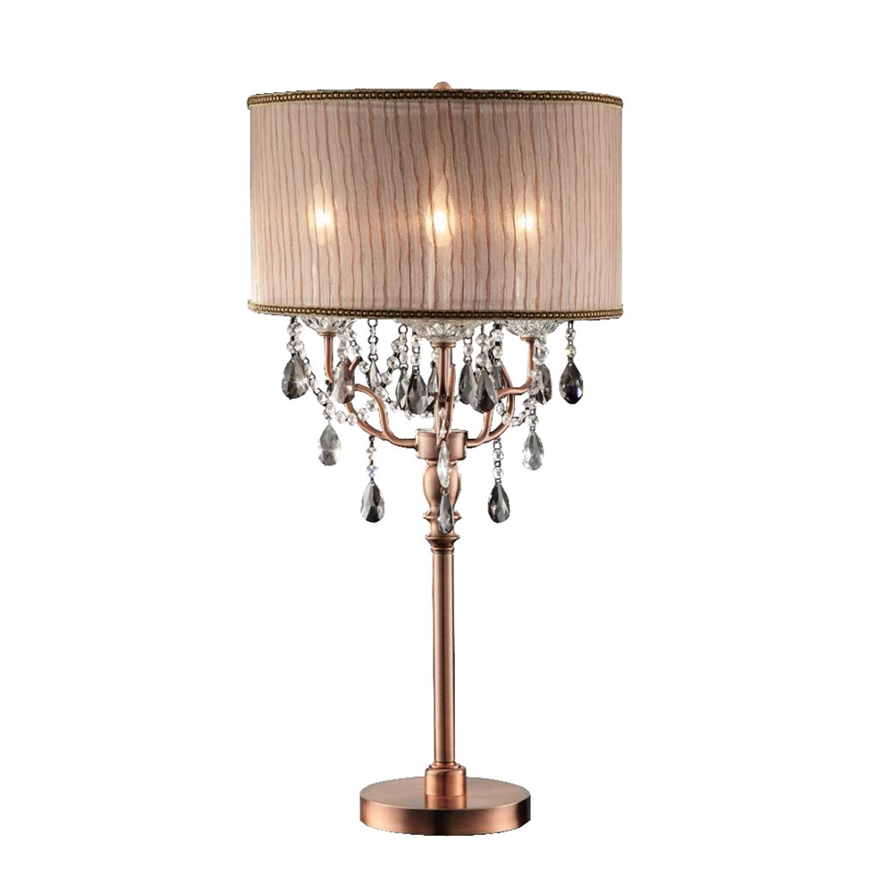 35"H Rosie Crystal Table Lamp. Picture 1