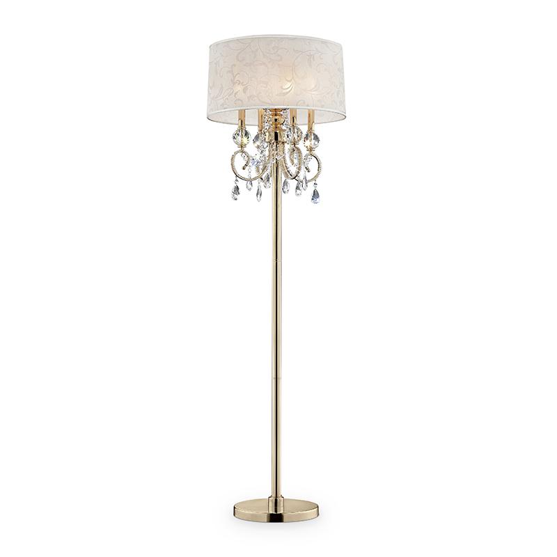 63" In Aurora Barocco Shade Crystal Gold Floor Lamp. The main picture.