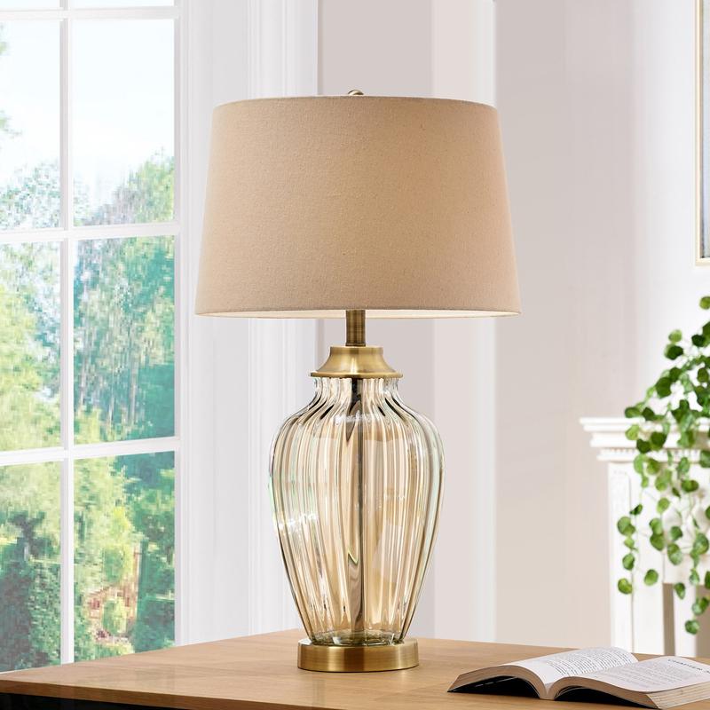 38.5" Golden Gaze Glass Table Lamp. Picture 2
