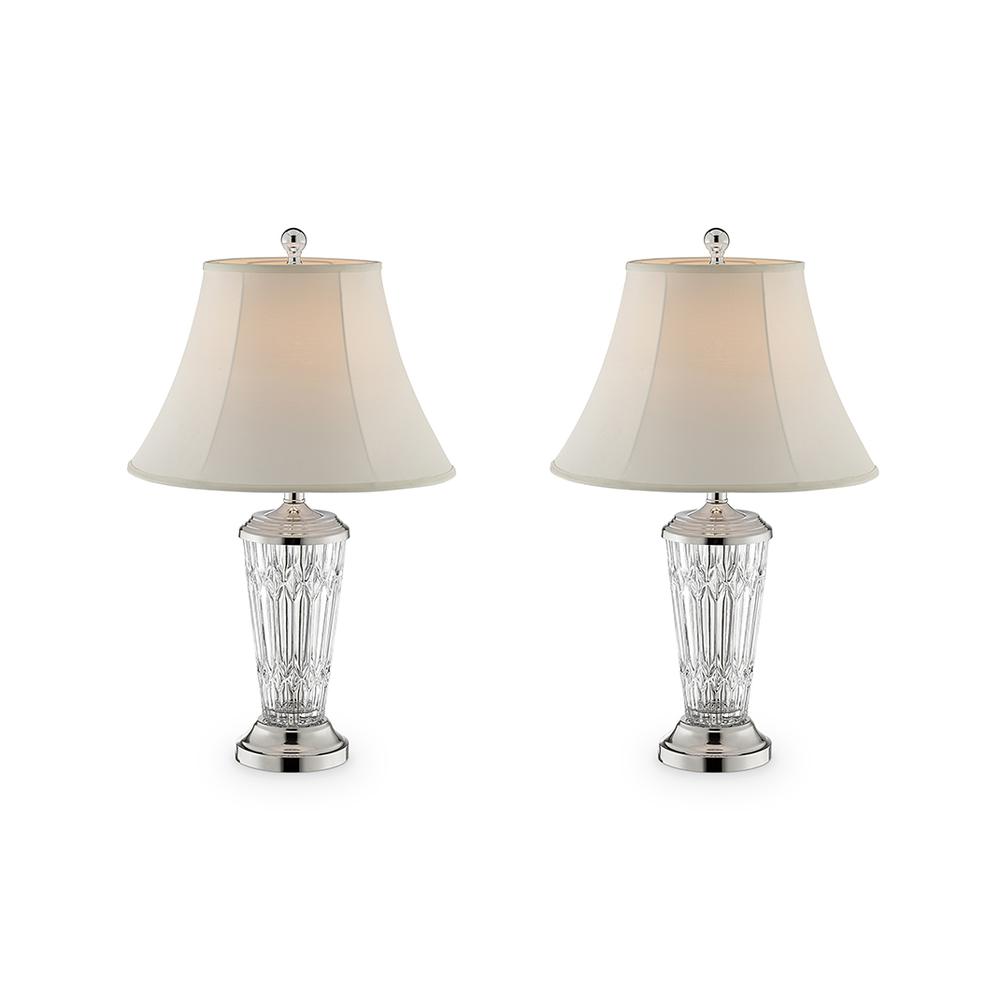 26.5" In Portia Glass Table Lamp Set Of 2. Picture 1