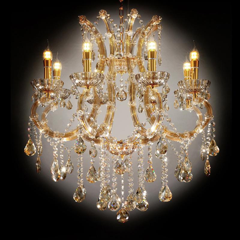 30" Gallant Cognac Crystal Led Ceiling Lamp. Picture 2