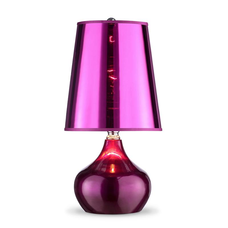 18" Luster Touch-On Magenta Table Lamp. Picture 1