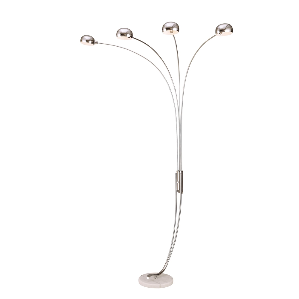 88" Silver 4 Arch Floor Lamp. Picture 1