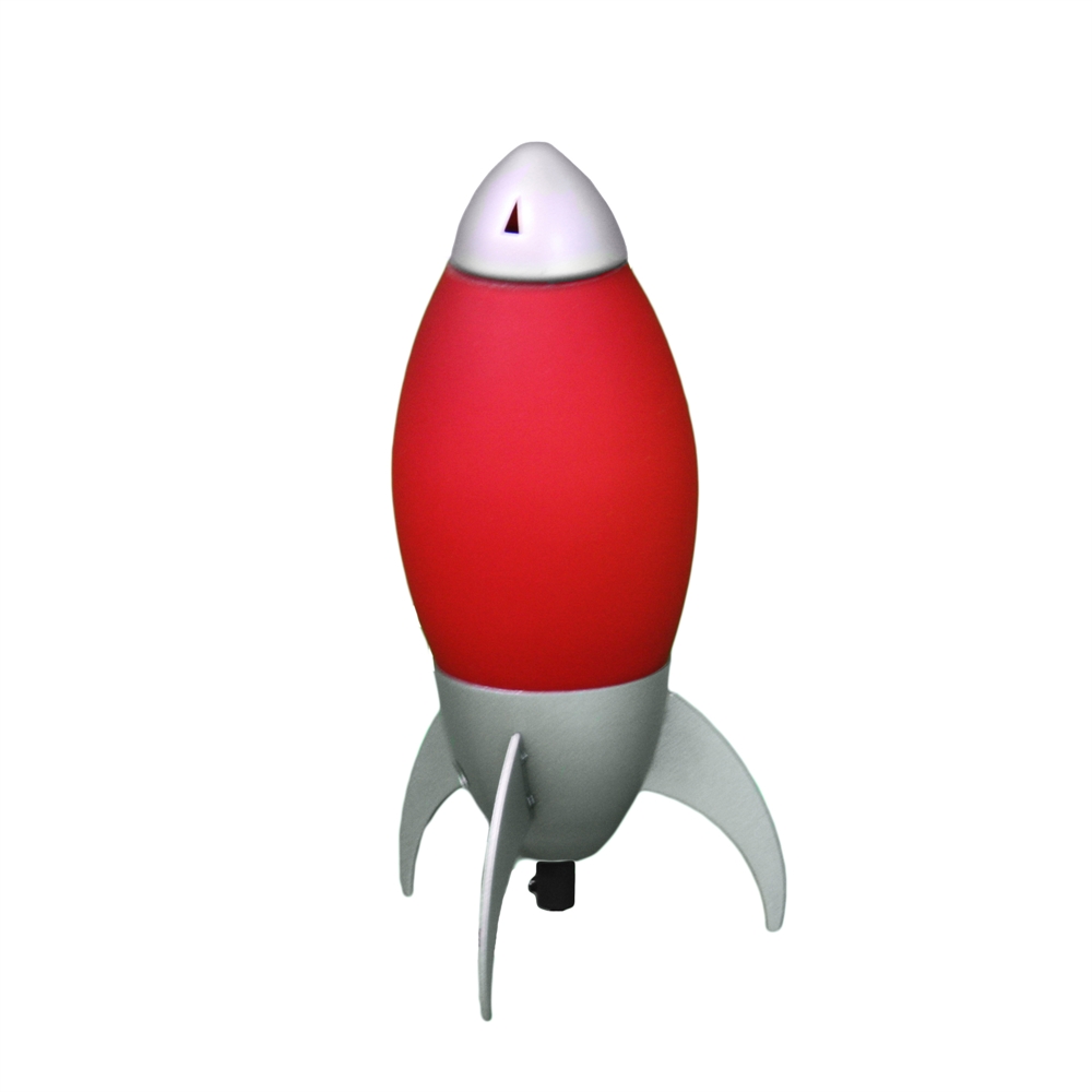 10.5"H Kid's Red Rocket Table Lamp. Picture 1