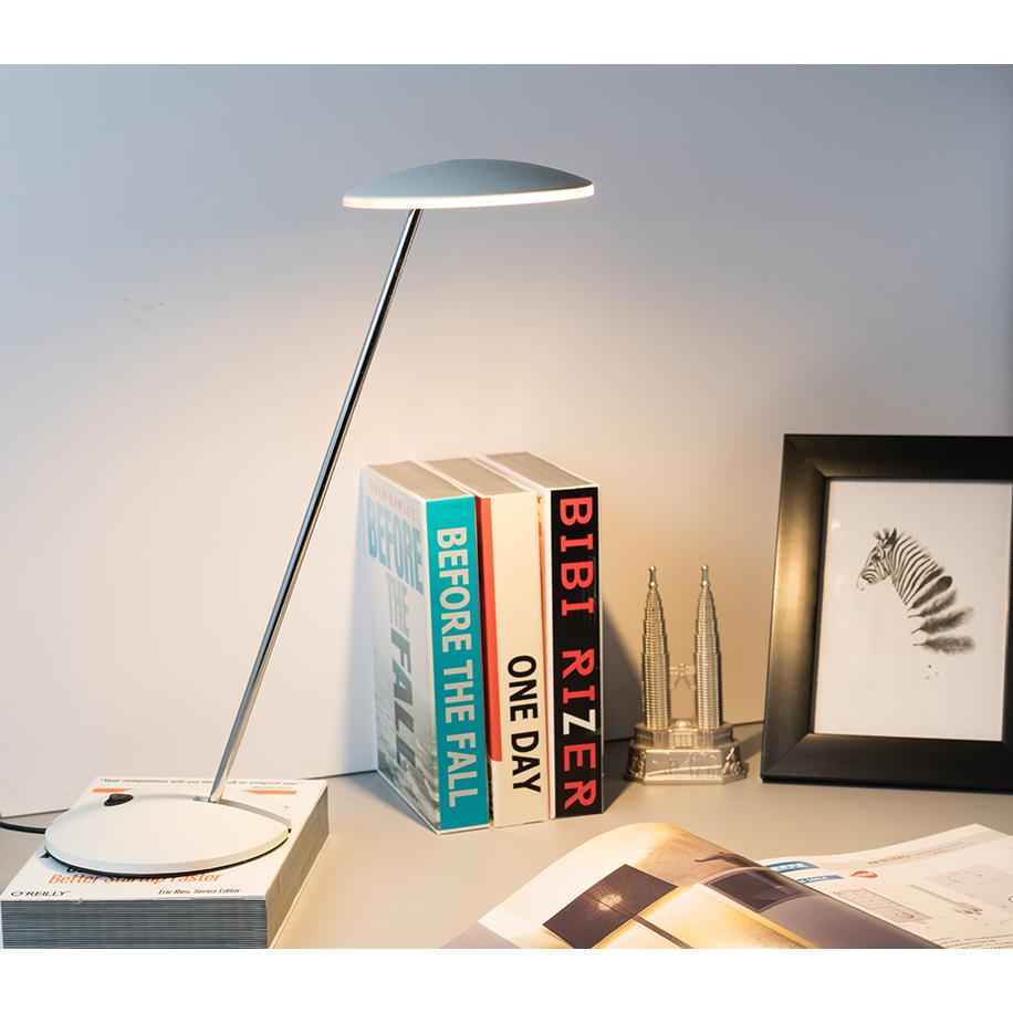 14.5" In Matte White Led Pendelum Table Lamp. Picture 2