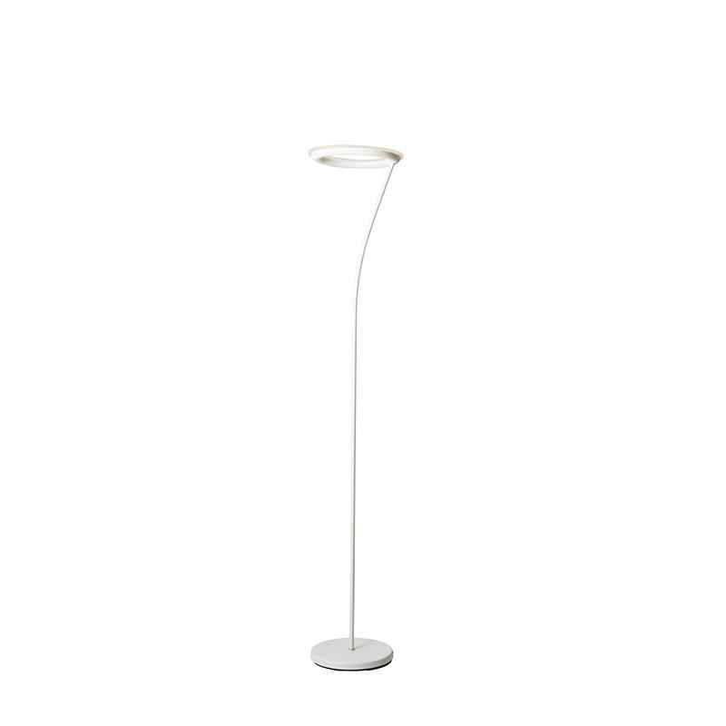 73" In Matte White Led Halo Torchiere Floor Lamp. Picture 1