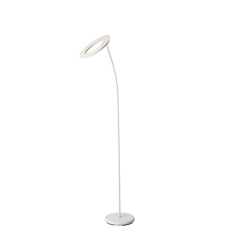 73" In Matte White Led Halo Torchiere Floor Lamp. Picture 2