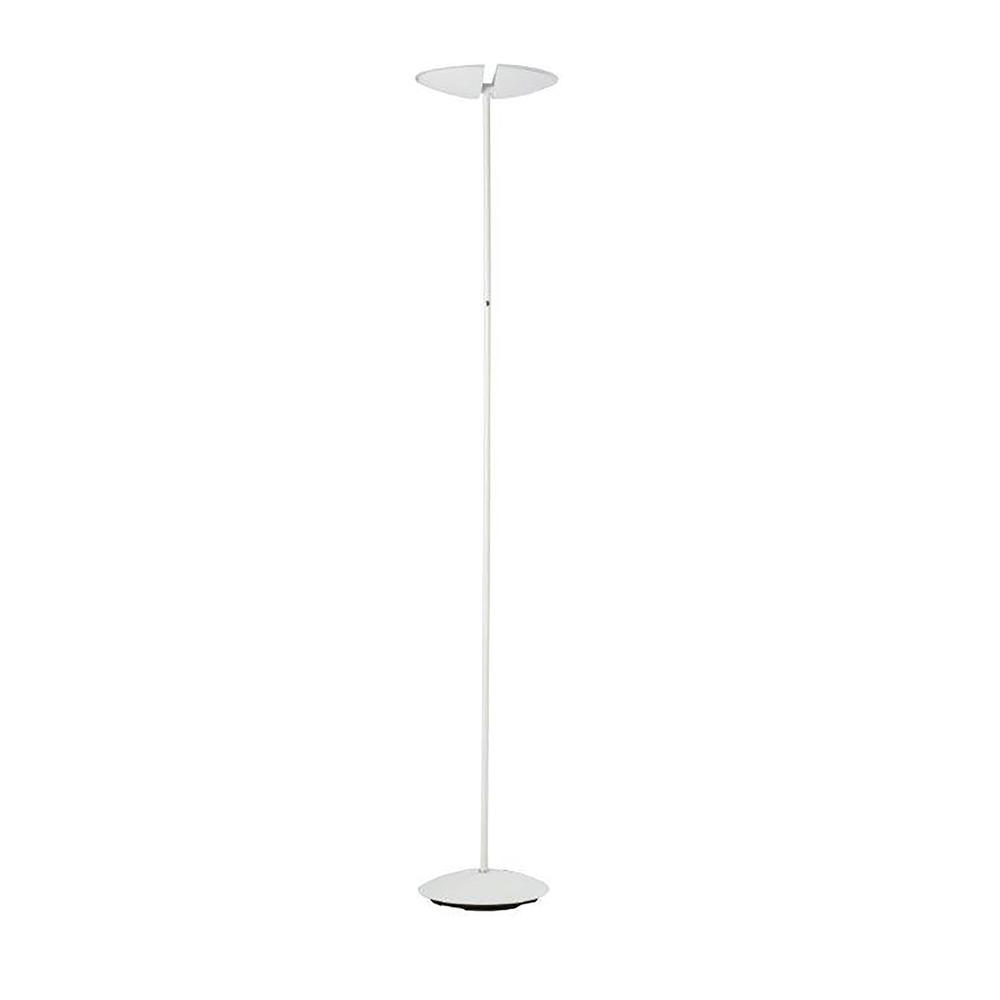 72 In Vega Dual Led Torchiere Satin White Floor Lamp. Picture 1