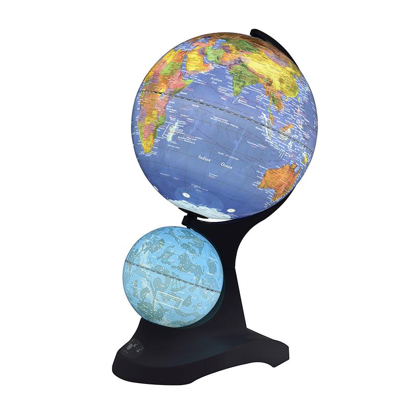 17.5 In Dual Globe W/ Constellation On Black Acrylic Base. Picture 2