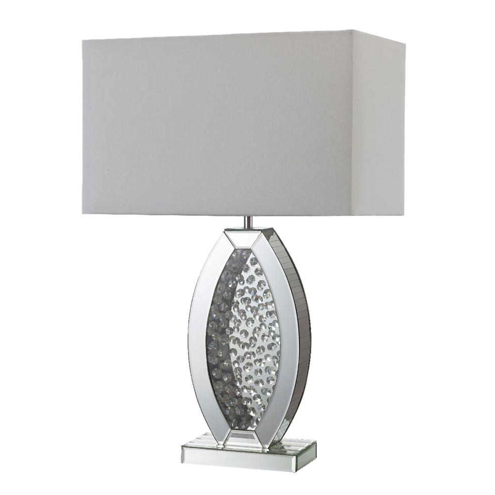 30.5 In Neville Crystal Ice Mirror Rectangular Table Lamp. Picture 1