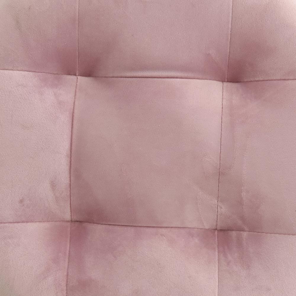17" In Pink Velvet Tufted Mid Century Accent Chair. Picture 3