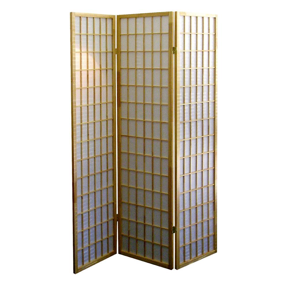 3-Panel Room Divider - Natural. Picture 8