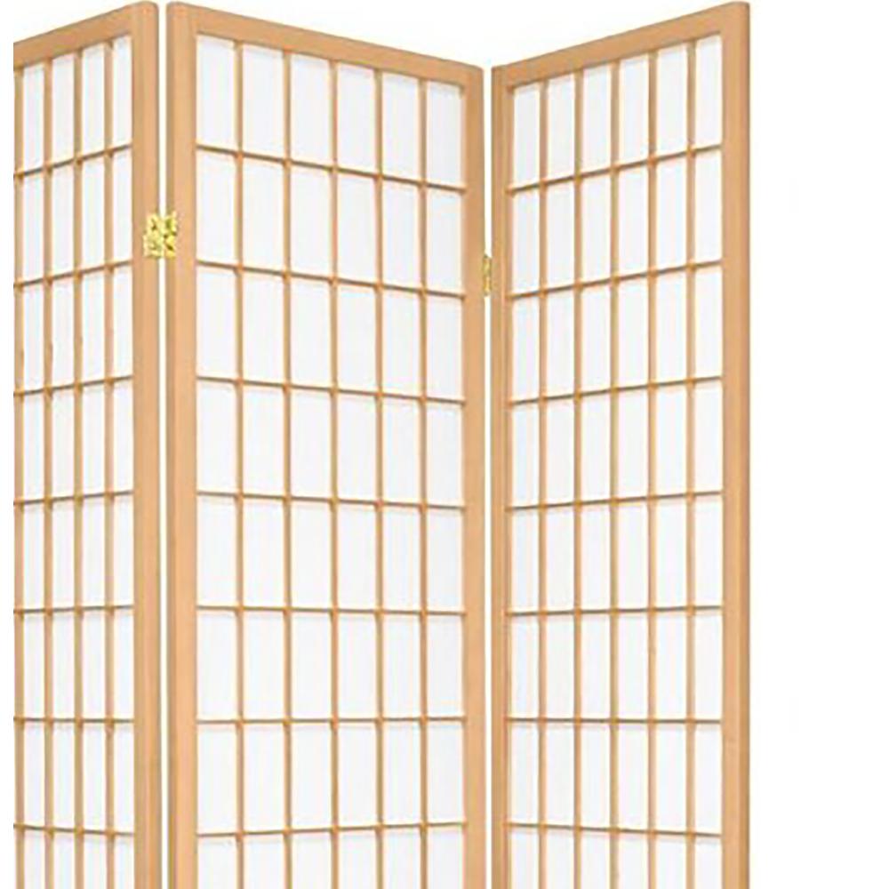 3-Panel Room Divider - Natural. Picture 1