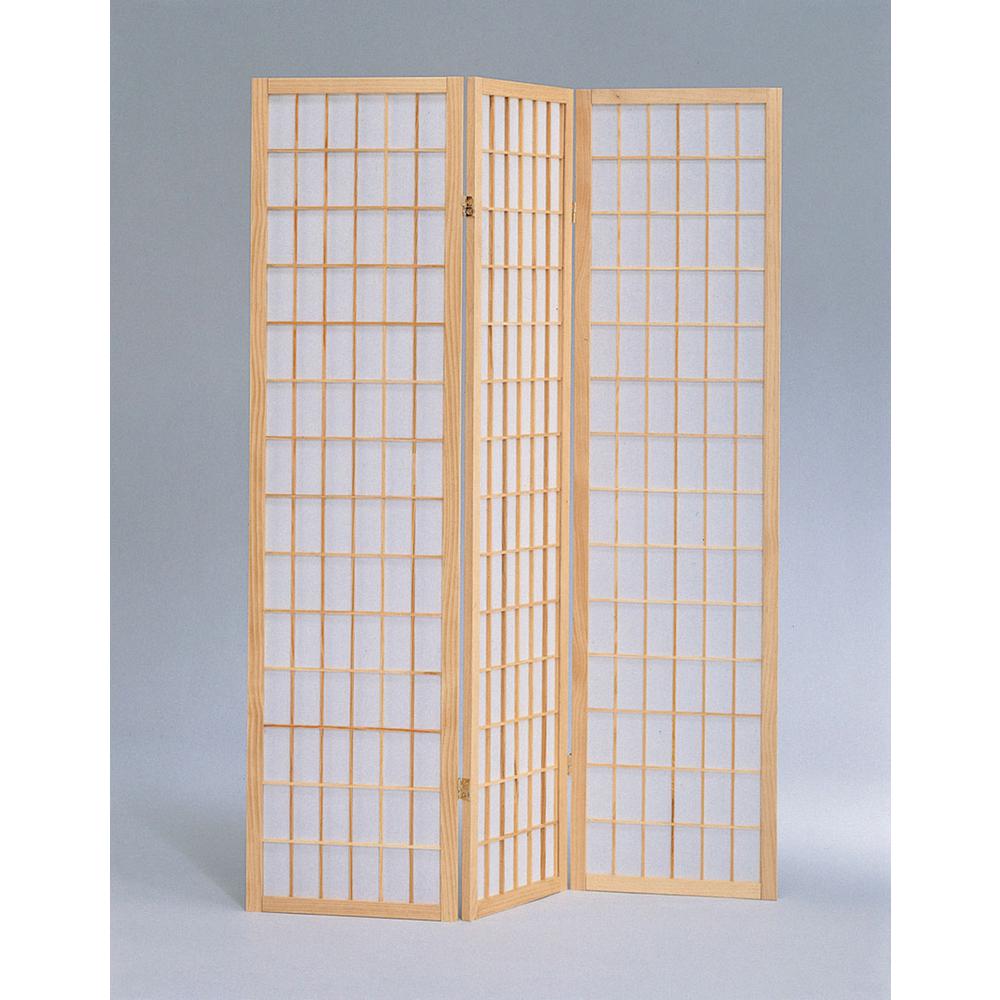3-Panel Room Divider - Natural. Picture 2